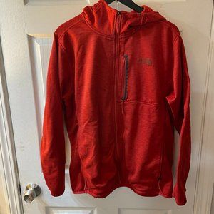 North Face Mens Orange Hommes Hoodie Fleece XL